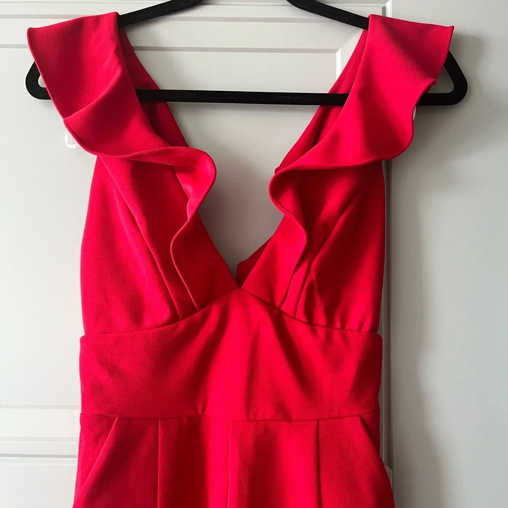 Lulus’s Red Ruffled Jumpsuit, like new! - Picture 2 of 9